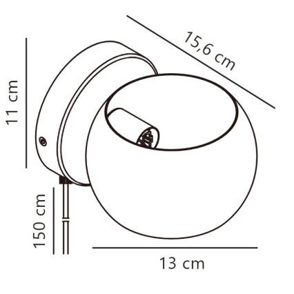 Nordlux - Justerbar væ spotlampe BELIR 1xG9/5W/230V grøn
