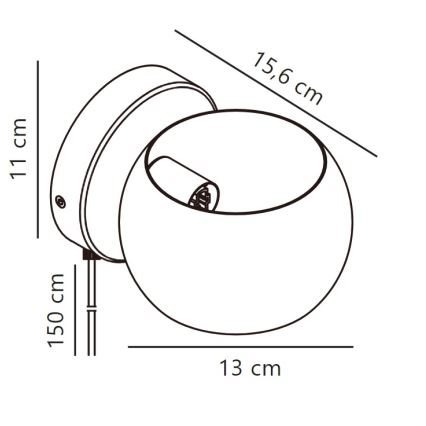 Nordlux - Justerbar væ spotlampe BELIR 1xG9/5W/230V hvid