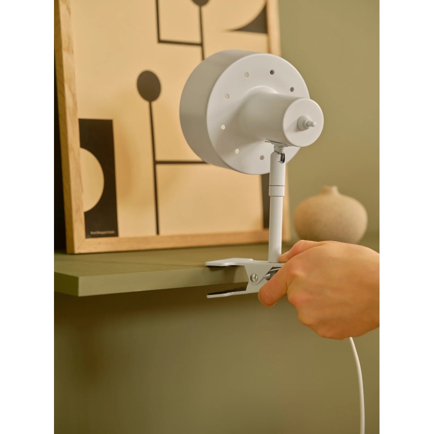 Nordlux - Lampe med klemme MATIS 1xE27/15W/230V hvid