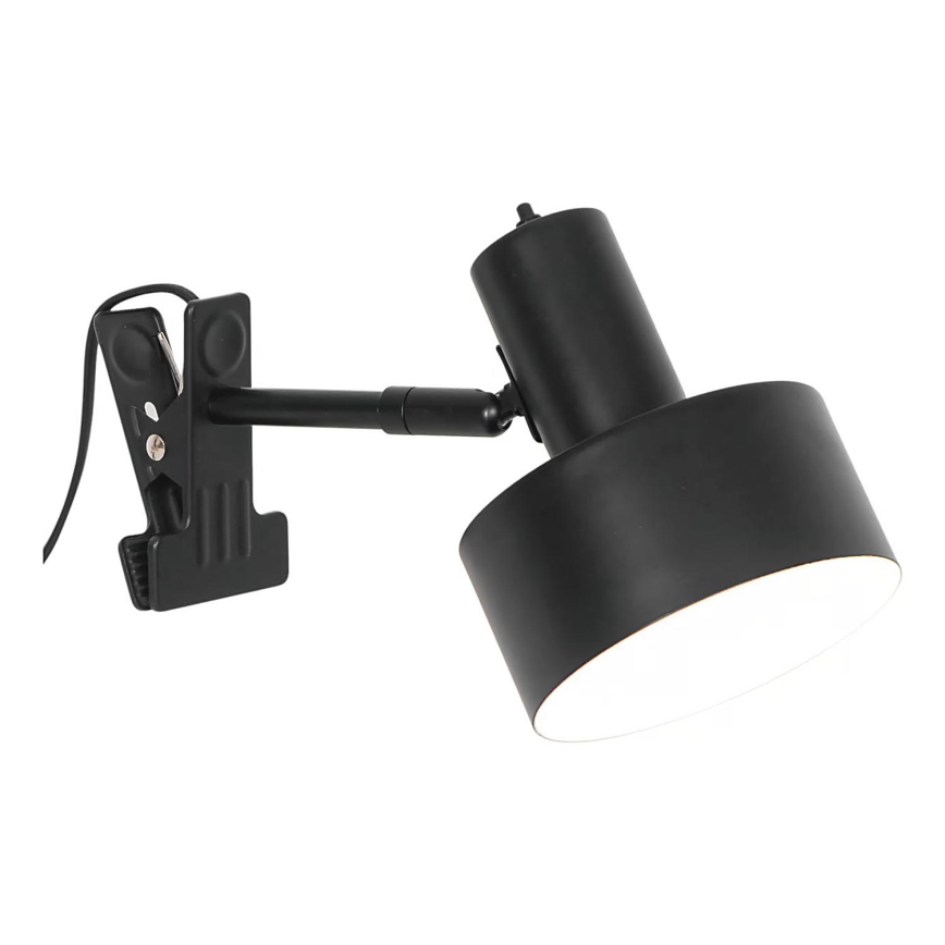 Nordlux - Lampe med klemme MATIS 1xE27/15W/230V sort