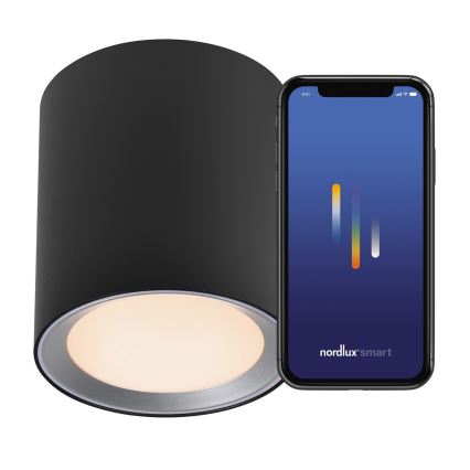 Nordlux - LED Dæmpbar badeværelse spotlampe LANDON SMART LED/8W/230V 2700-6500K IP44 sort