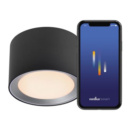 Nordlux - LED Dæmpbar badeværelse spotlampe LANDON SMART LED/8W/230V 2700-6500K IP44 sort
