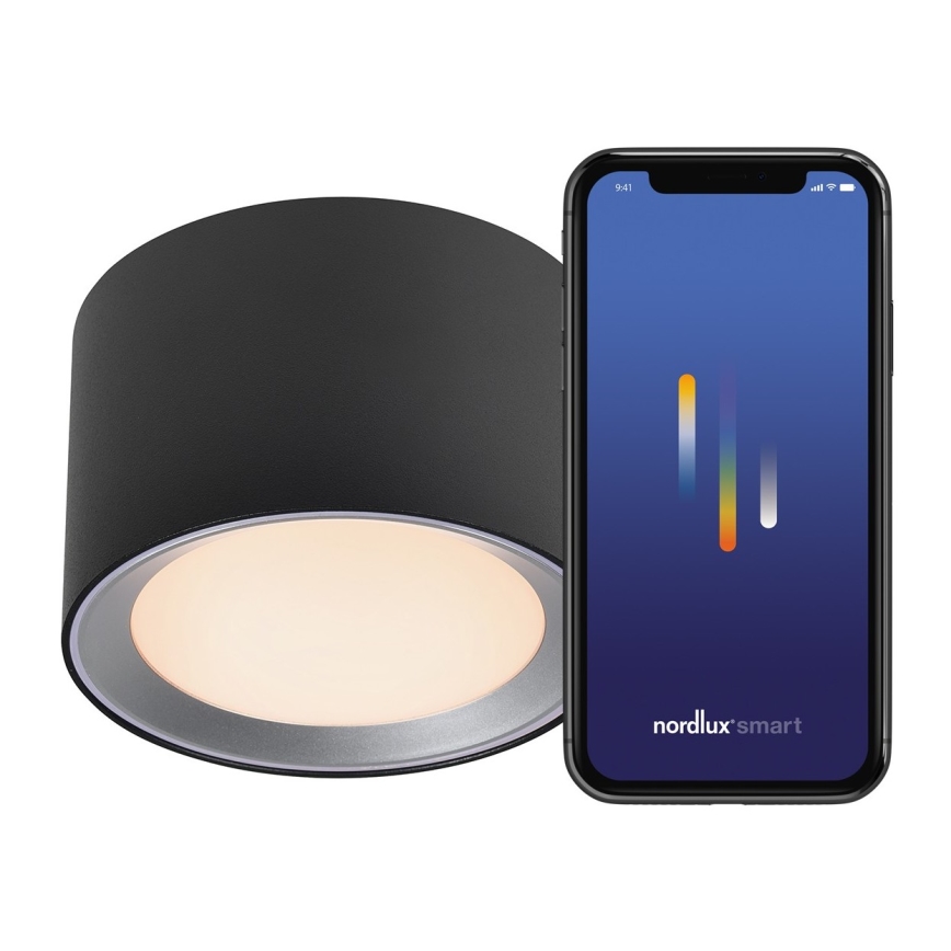 Nordlux - LED Dæmpbar badeværelse spotlampe LANDON SMART LED/8W/230V 2700-6500K IP44 sort