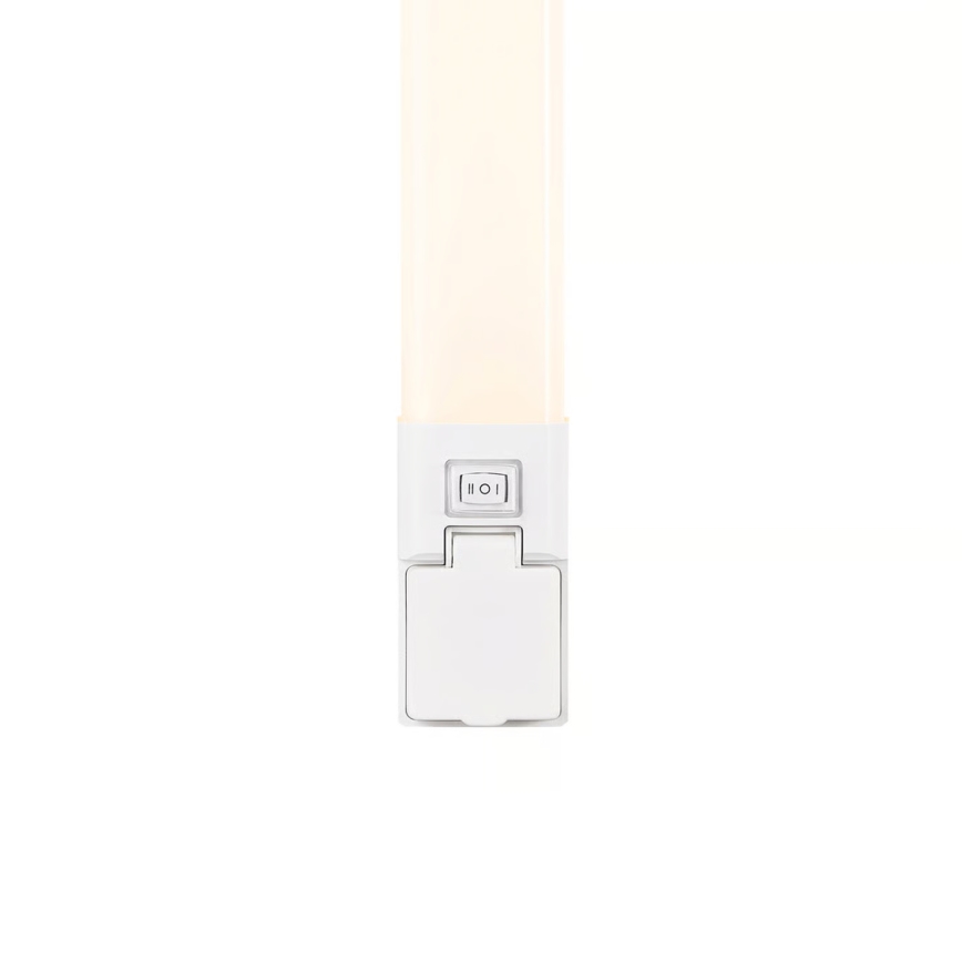 Nordlux - LED-belysning til badeværelsesspejl med stikkontakt SJAVER LED/15W/230V IP44 60 cm hvid