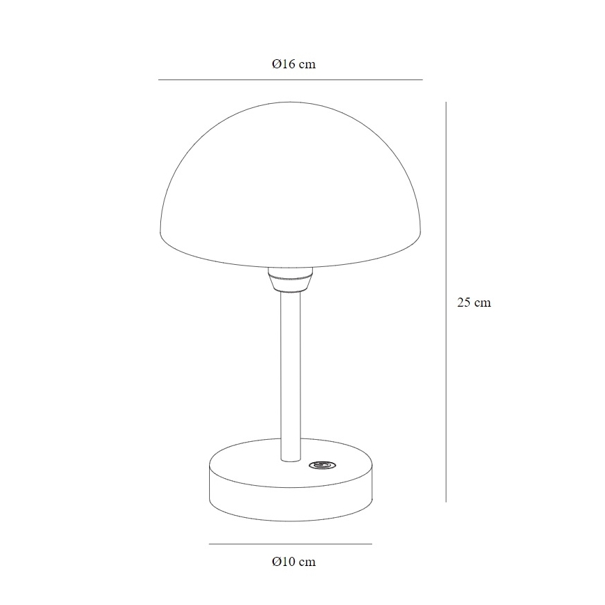 Nordlux - LED Dæmpbar rechargeable udendørs bordlampe ELLEN LED/2,8W/3,7V IP44 beige