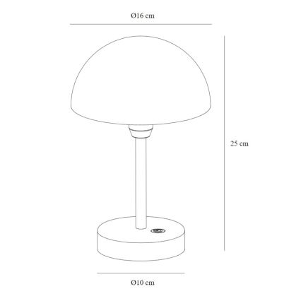 Nordlux - LED Dæmpbar rechargeable udendørs bordlampe ELLEN LED/2,8W/3,7V IP44 grøn