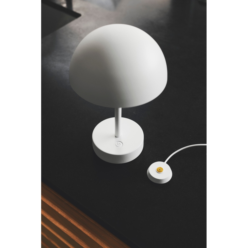 Nordlux - LED Dæmpbar rechargeable udendørs bordlampe ELLEN LED/2,8W/3,7V IP44 hvid