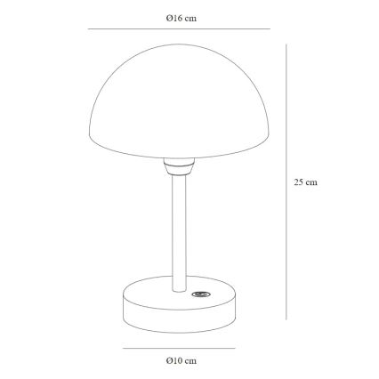 Nordlux - LED Dæmpbar rechargeable udendørs bordlampe ELLEN LED/2,8W/3,7V IP44 hvid