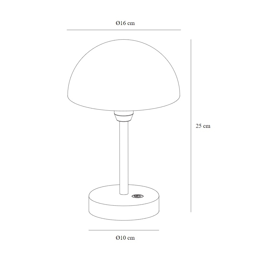Nordlux - LED Dæmpbar rechargeable udendørs bordlampe ELLEN LED/2,8W/3,7V IP44 hvid