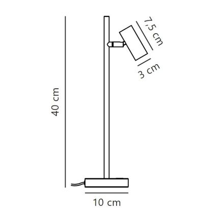 Nordlux - LED bordlampe dæmpbar OMARI LED/3,2W/230V sort