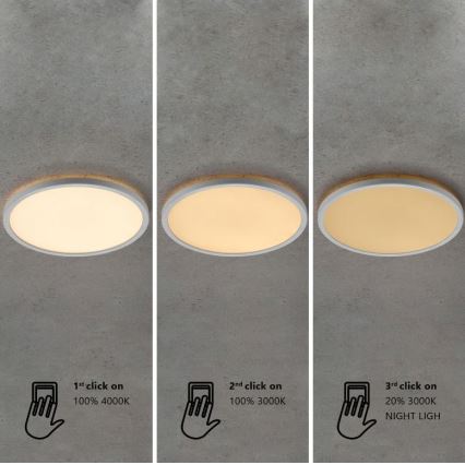 Nordlux - Dæmpbar LED-badeværelsesloftlampe OJA LED/14,5W/230V 3000/4000K IP54 Ø 30 cm