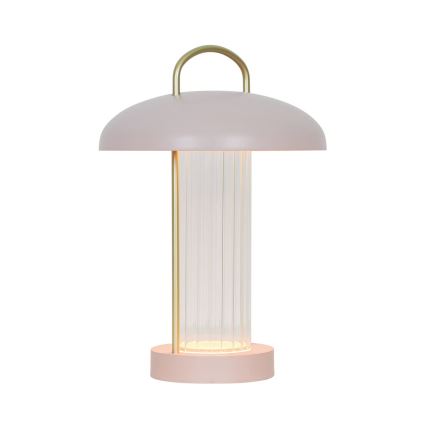Nordlux - LED dæmpbar, genopladelig berøringsbetjent bordlampe MIRANO LED/3W/3,7V rosa