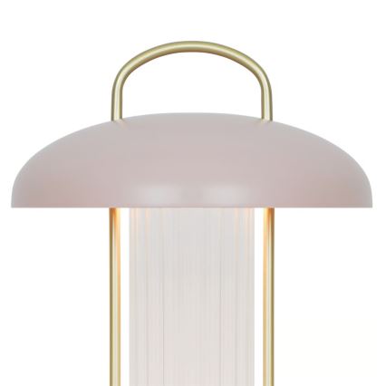 Nordlux - LED dæmpbar, genopladelig berøringsbetjent bordlampe MIRANO LED/3W/3,7V rosa