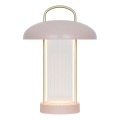 Nordlux - LED dæmpbar, genopladelig berøringsbetjent bordlampe MIRANO LED/3W/3,7V rosa