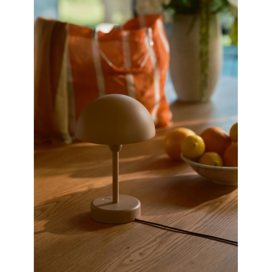 Nordlux - Dæmpbar genopladelig udendørs LED-bordlampe ELLEN LED/2,8W/3,7V 2200 mAh IP44 brun