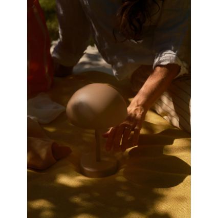 Nordlux - Dæmpbar genopladelig udendørs LED-bordlampe ELLEN LED/2,8W/3,7V 2200 mAh IP44 brun