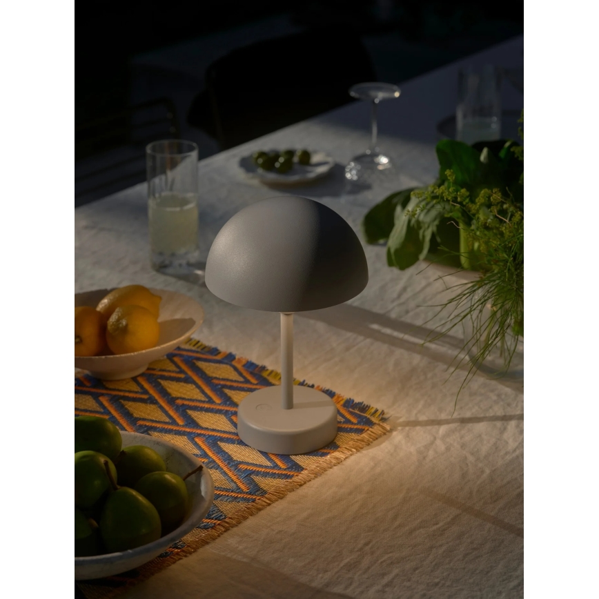 Nordlux - LED dæmpbar genopladelig udendørs bordlampe ELLEN LED/2,8W/3,7V 2200 mAh IP44 grå