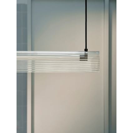 Nordlux - Dæmpbar LED-pendel på kabel ALIANI LED/20W/230V 3000K 100 cm sort/klar