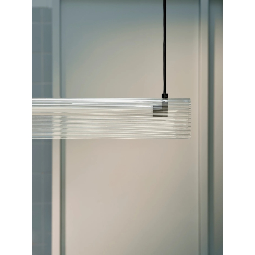 Nordlux - Dæmpbar LED-pendel på kabel ALIANI LED/20W/230V 3000K 100 cm sort/klar