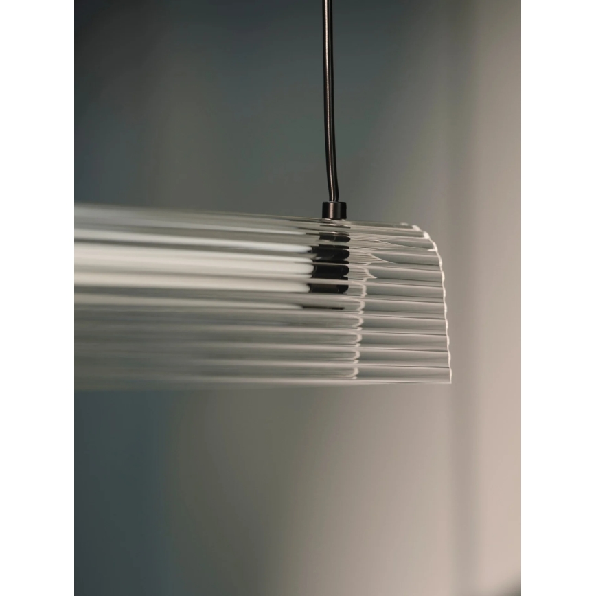 Nordlux - Dæmpbar LED-pendel på kabel ALIANI LED/20W/230V 3000K 100 cm sort/klar
