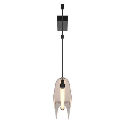 Nordlux - Dæmpbar LED-pendel på kabel ALIANI LED/20W/230V 3000K 100 cm sort/klar