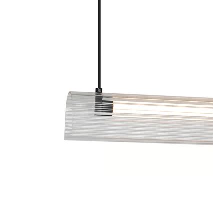 Nordlux - Dæmpbar LED-pendel på kabel ALIANI LED/20W/230V 3000K 100 cm sort/klar