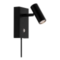 Nordlux - LED Dæmpbar væglampe OMARI LED/3,2W/230V sort