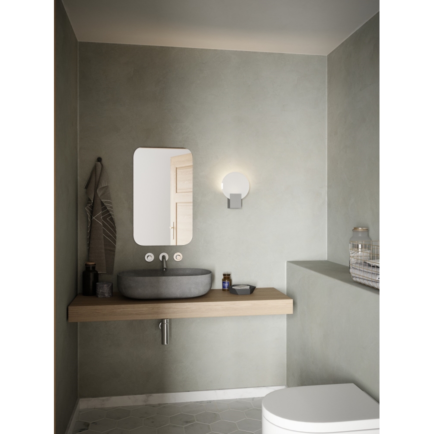 Nordlux - LED Dæmpbar væglampe til badeværelse HESTER LED/9,5W/230V IP44 hvid