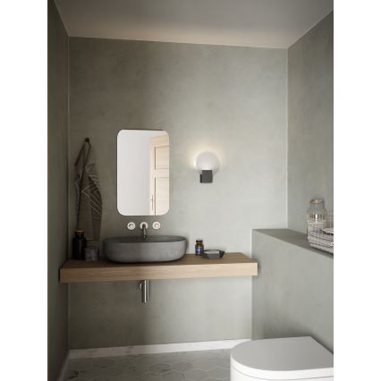 Nordlux - LED Dæmpbar væglampe til badeværelse HESTER LED/9,5W/230V IP44 sort