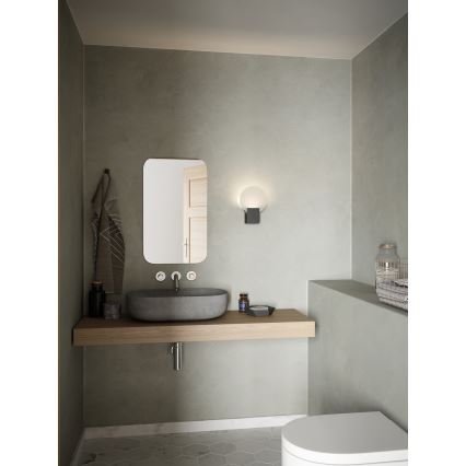 Nordlux - LED Dæmpbar væglampe til badeværelse HESTER LED/9,5W/230V IP44 sort