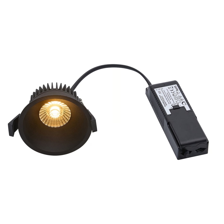 Nordlux - LED indbygningslampe til badeværelse dæmpbar ALBRIC LED/8W/230V IP44 sort