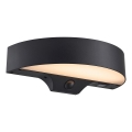 Nordlux - LED solcelle væglampe med sensor MONAY LED/5W/5V 3000K IP44 2000 mAh sort