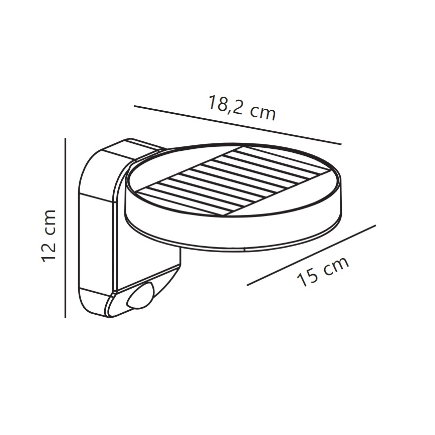 Nordlux - LED solcelle væglampe med sensor RICA LED/5W/3,7V IP44 2200 mAh rund