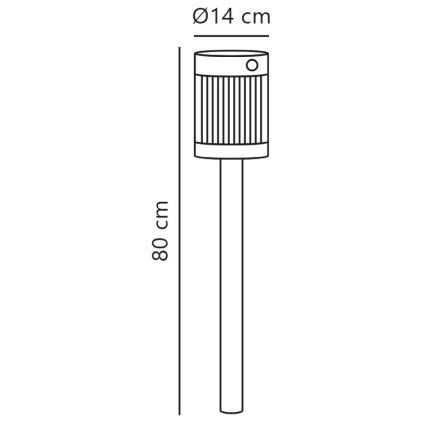Nordlux - LED solcellelampe COUPAR LED/3,2W/5V 3000K IP44 sort