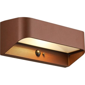 Nordlux - LED solcellelampe med sensor MARCELLIO LED/5W/5V IP54 2200 mAh brun