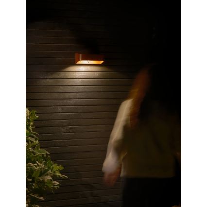 Nordlux - LED solcellelampe med sensor MARCELLIO LED/5W/5V IP54 2200 mAh brun