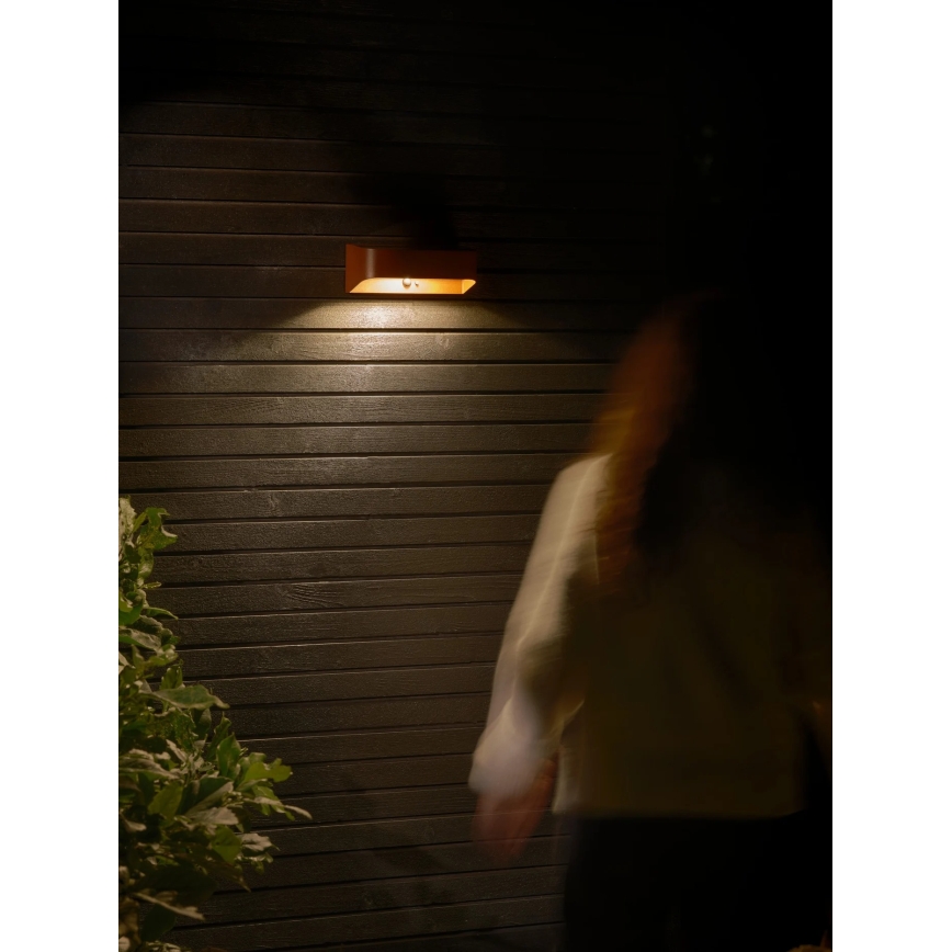 Nordlux - LED solcellelampe med sensor MARCELLIO LED/5W/5V IP54 2200 mAh brun