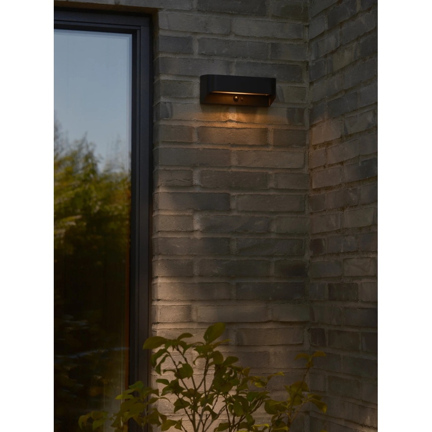 Nordlux - LED solcellelampe med sensor MARCELLIO LED/5W/5V IP54 2200 mAh sort