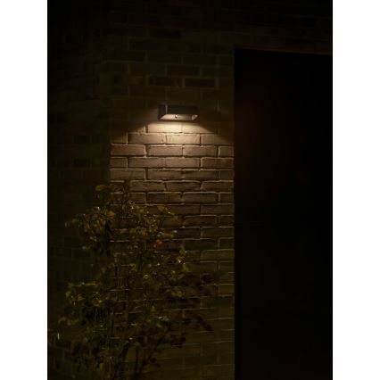 Nordlux - LED solcellelampe med sensor MARCELLIO LED/5W/5V IP54 2200 mAh sort