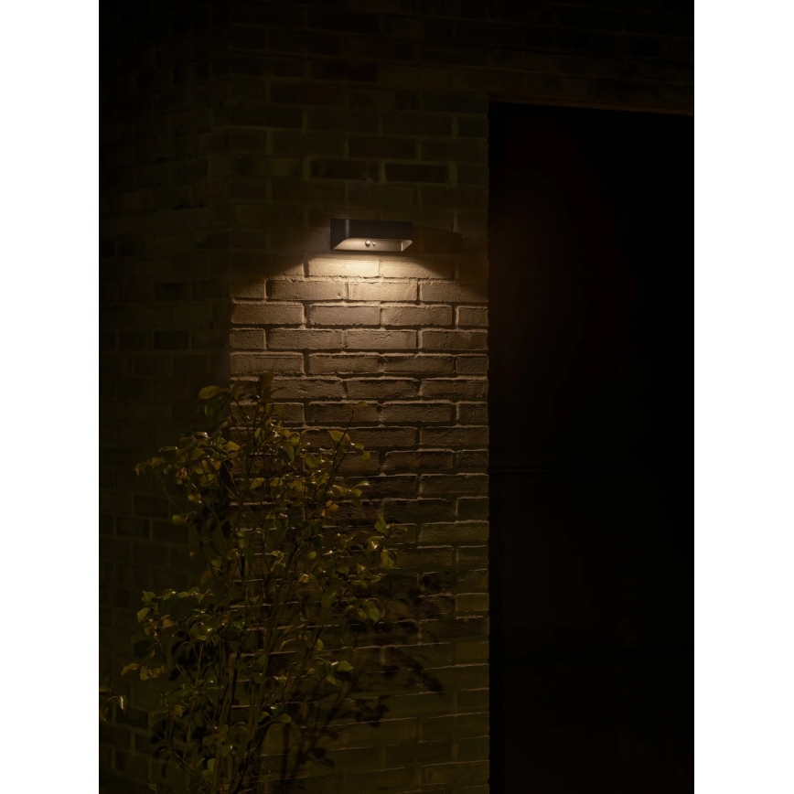 Nordlux - LED solcellelampe med sensor MARCELLIO LED/5W/5V IP54 2200 mAh sort