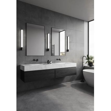 Nordlux - MALAIKA LED badeværelses-spejlbelysning med stikkontakt LED/15W/230V IP44 68,4 cm sort