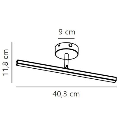 Nordlux - LED spejllampe til badeværelse IP LED/6,2W/230V IP44 40 cm mat krom