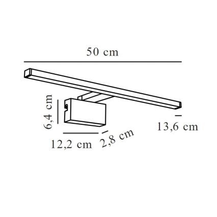 Nordlux - LED spejllampe til badeværelse MARLEE LED/8,9W/230V IP44 3000K 50 cm skinnende krom