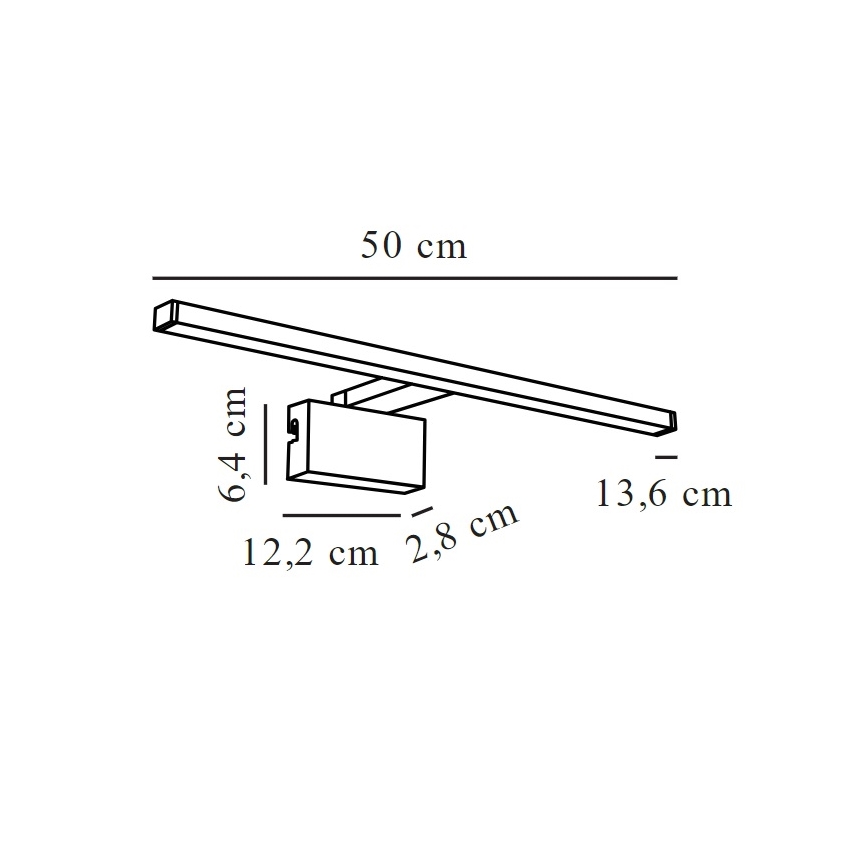 Nordlux - LED spejllampe til badeværelse MARLEE LED/8,9W/230V IP44 3000K 50 cm skinnende krom