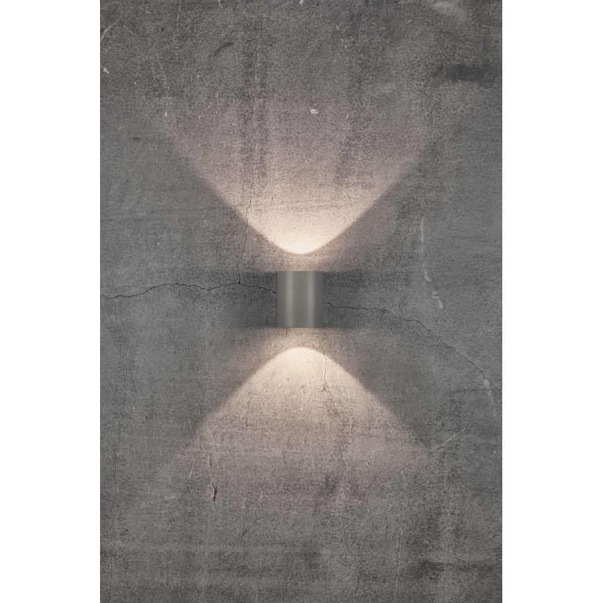 Nordlux - LED udendørs væglampe CANTO 2xLED/5,5W/230V IP44 grå