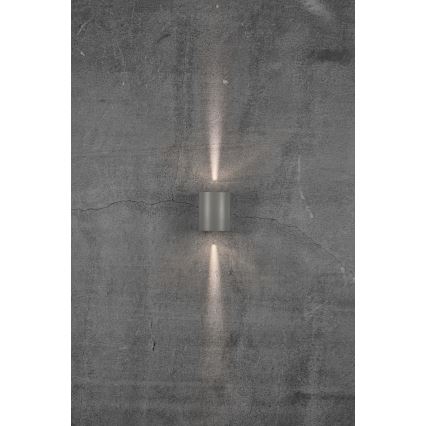 Nordlux - LED udendørs væglampe CANTO 2xLED/5,5W/230V IP44 grå
