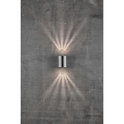 Nordlux - LED udendørs væglampe CANTO 2xLED/6W/230V IP44 i rustfrit stål