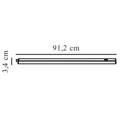 Nordlux - LED underskabslampe LATONA LED/11W/230V 3000/4000K 91,2 cm