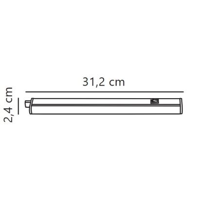 Nordlux - LED underskabslampe LATONA LED/4W/230V 3000/4000K  31,2 cm