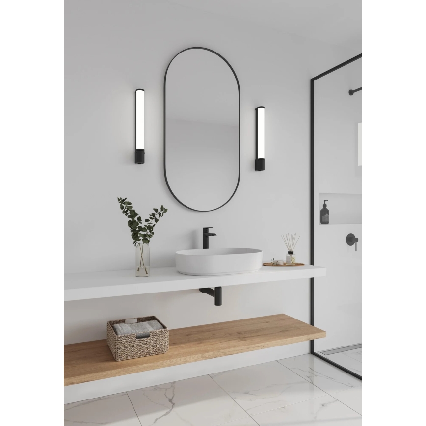 Nordlux - LED underskabslampe med stikkontakt MALAIKA LED/6W/230V IP44 sort
